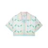 Ping Pong Cropped Silk Shirt